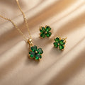 Lucky Clover Zircon Necklace for Mom
