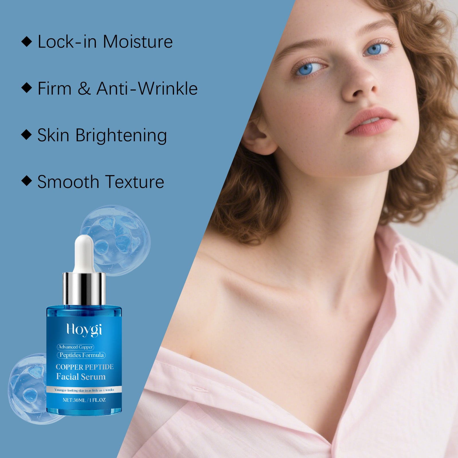 Supplier product photo for Blue Copper Peptide Facial Serum