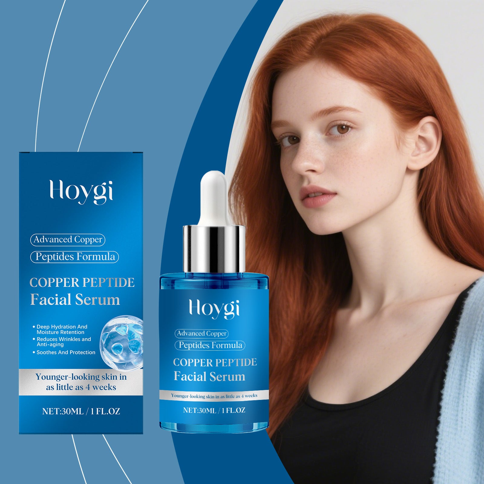 Supplier product photo for Blue Copper Peptide Facial Serum