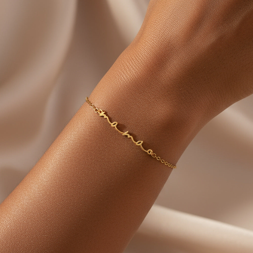 Mama Letter Pendant Bracelet