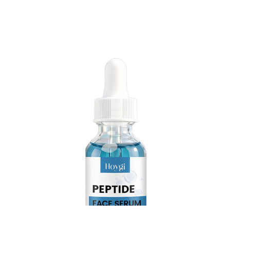 Real supplier photo crop of Peptide Face Serum bottle