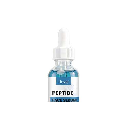 Real supplier photo crop showing Peptide Face Serum bottle detail